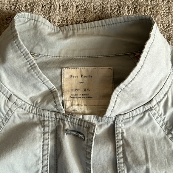 Free People utility cargo jacket full-zip button front size xs - Picture 4 of 14
